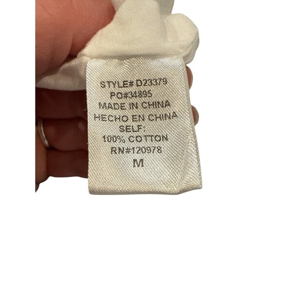 Entro Womens Blue & White Floral Puff Sleeve Mini V-Neck Dress - Size M EUC - Picture 7 of 8